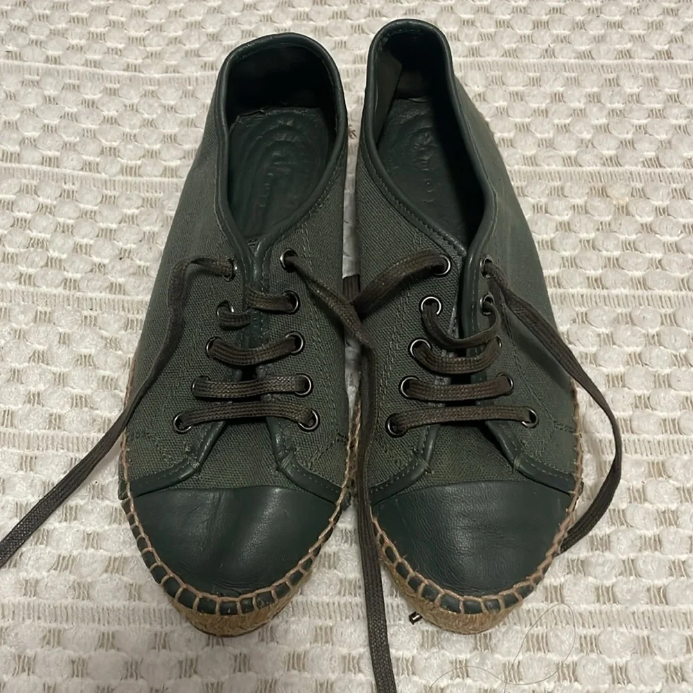 Theory Canvas and Leather Espadrilles